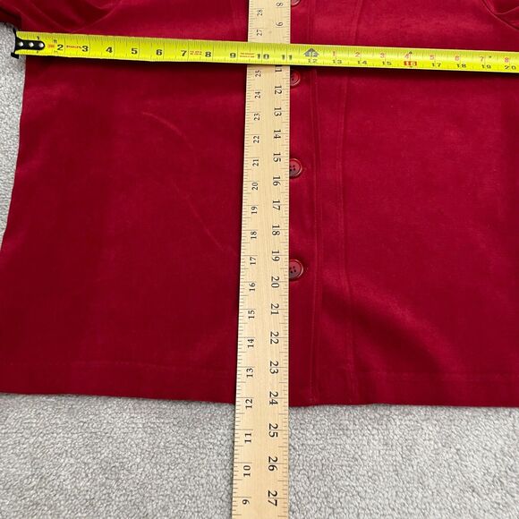 Briggs New York Shaket Shirt Jacket Womens Large Red Button Up Casual Workwear. - Picture 8 of 10